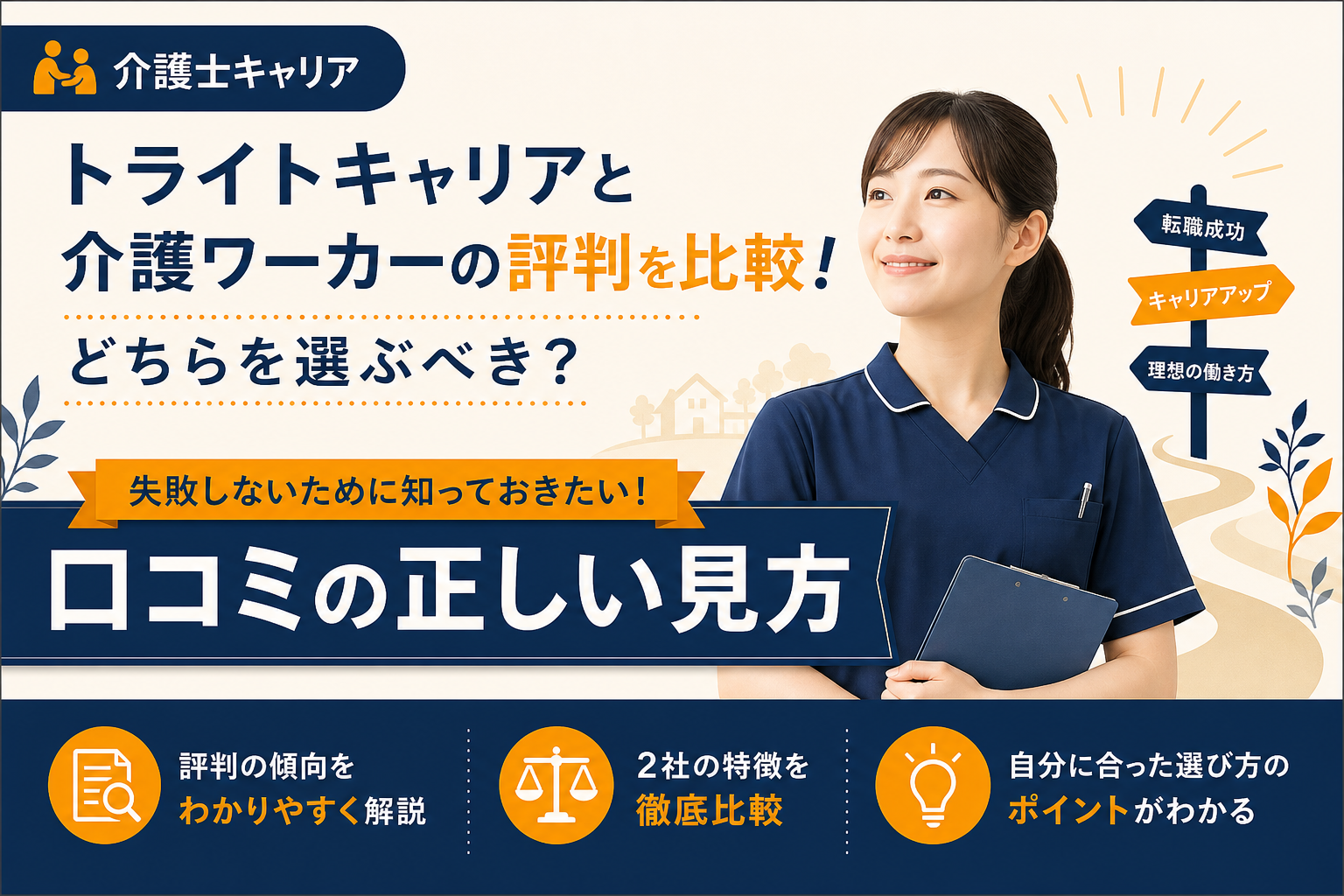 トライトキャリアと介護ワーカーの評判を比較！どちらを選ぶべき？｜トライトキャリア 介護ワーカー 評判